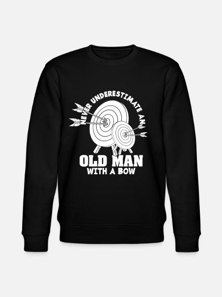Archery Archer Bow & Arrow - Stanley/Stella CHANGER Unisex Organic Sweatshirt - black
