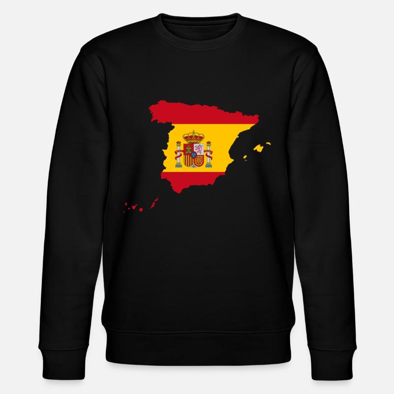 Spanien Flagge Landkarte Geschenkidee - Stanley/Stella Unisex Bio-Sweatshirt CHANGER  - Schwarz