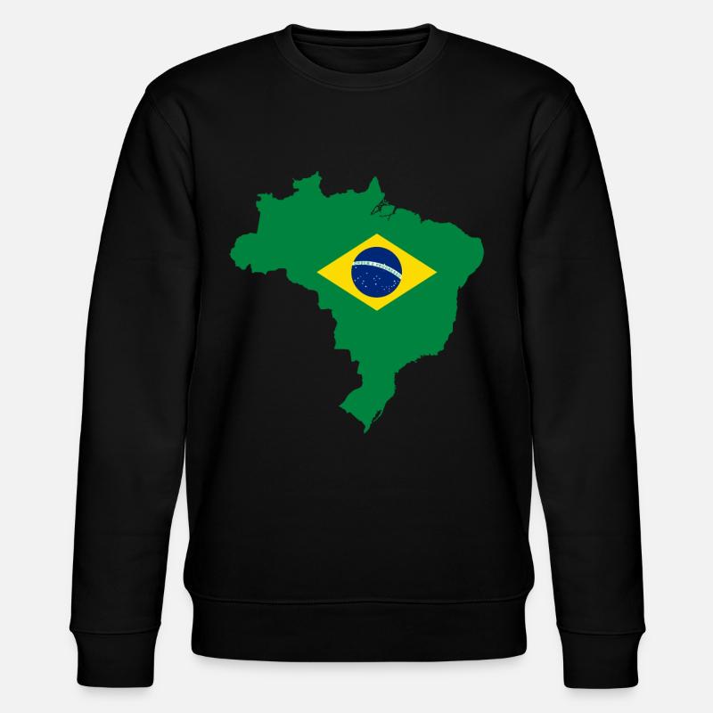 Brésil Drapeau Idée cadeau carte - Sweat bio CHANGER Stanley/Stella Unisexe - noir