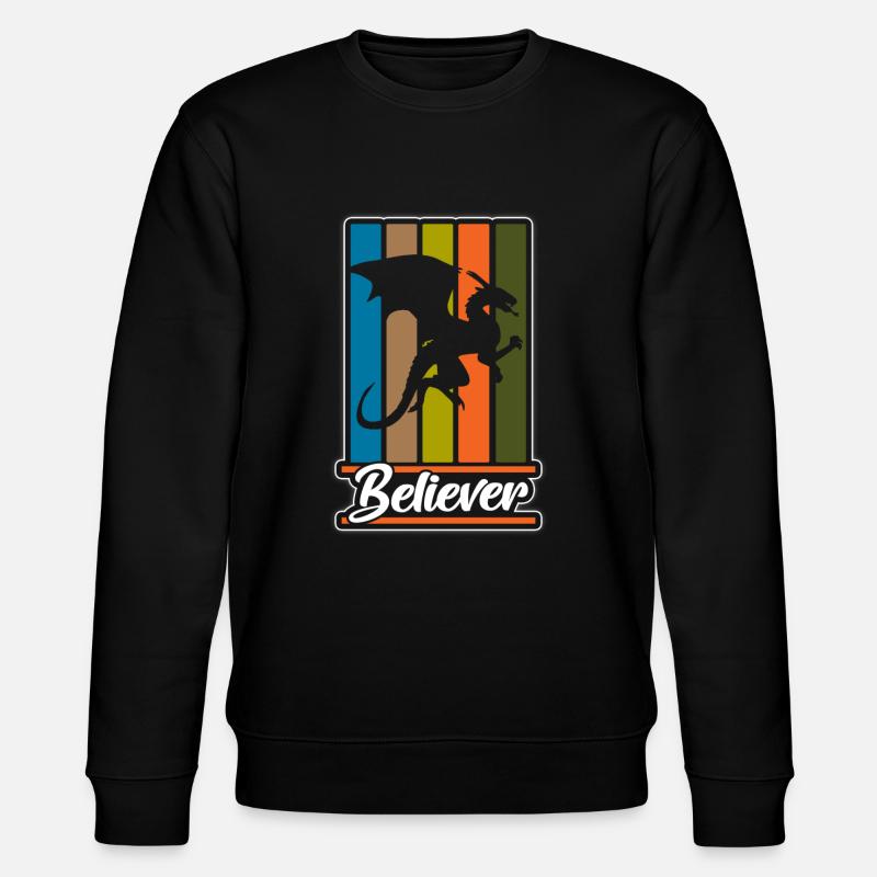 Dragon fire imagination - Stanley/Stella CHANGER Unisex Organic Sweatshirt - black