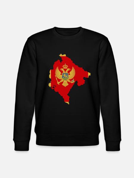 Montenegro flag map flag - Stanley/Stella CHANGER Unisex Organic Sweatshirt - black