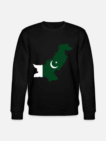 Pakistan flag map flag - Stanley/Stella CHANGER Unisex Organic Sweatshirt - black