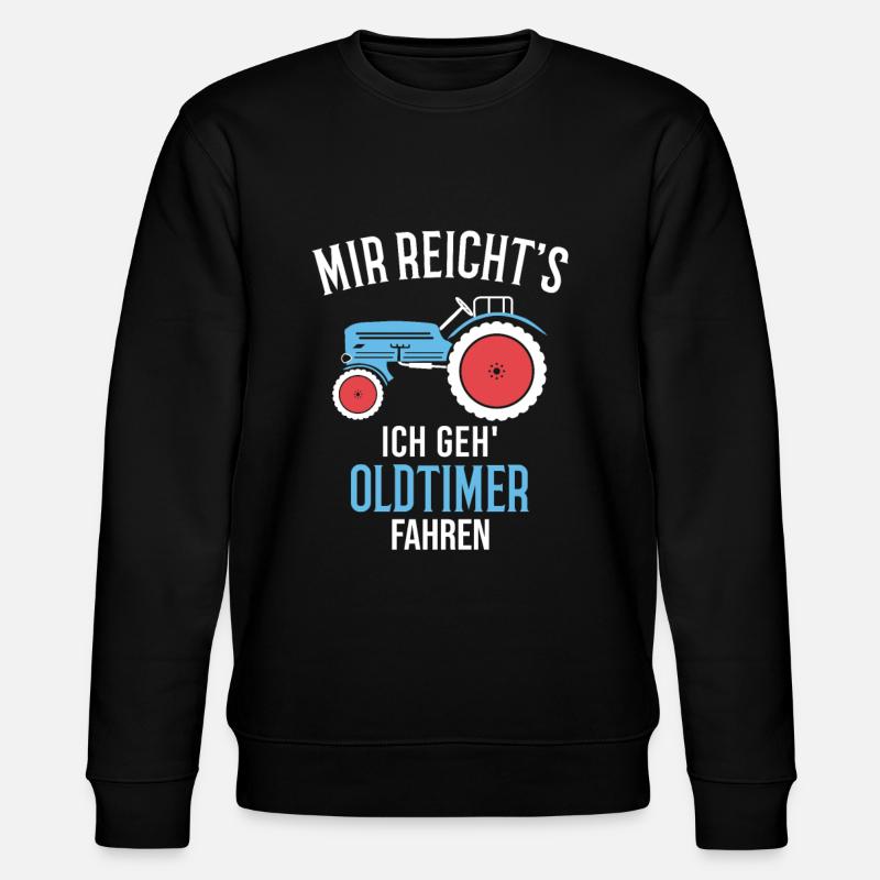 Trecker Oldtimer Landwirt Geschenkidee - Stanley/Stella Unisex Bio-Sweatshirt CHANGER  - Schwarz