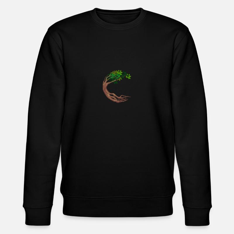 Runder Baum Kreisförmiger Weltenbaum - Stanley/Stella Unisex Bio-Sweatshirt CHANGER - Schwarz