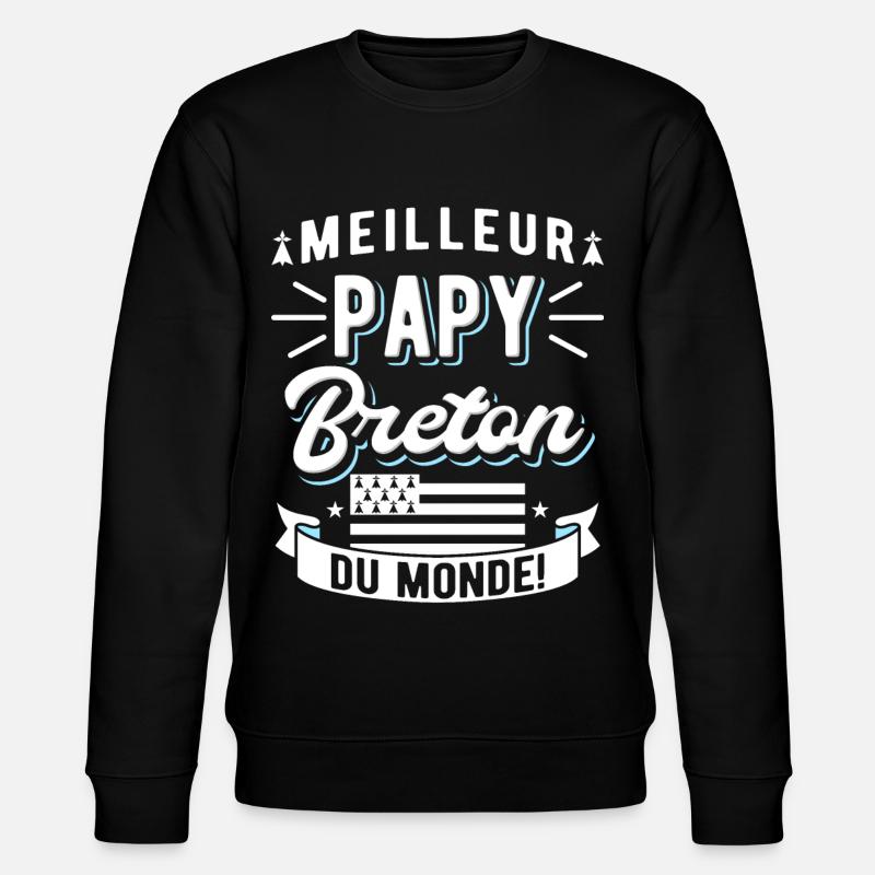Papy Breton - Sweat bio CHANGER Stanley/Stella Unisexe - noir