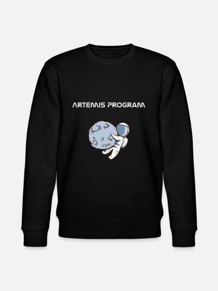 Artemis Program Astronaut Moon - Stanley/Stella CHANGER Unisex Organic Sweatshirt - black