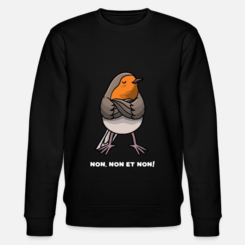 Familiar Robin Stubborn Bird - Stanley/Stella CHANGER Unisex Organic Sweatshirt - black