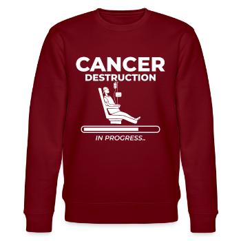 Chemotherapy Chemo Cancer Therapy - Stanley/Stella CHANGER Unisex Organic Sweatshirt - burgundy - Front - Nik (191cm) & Marisol (170cm)