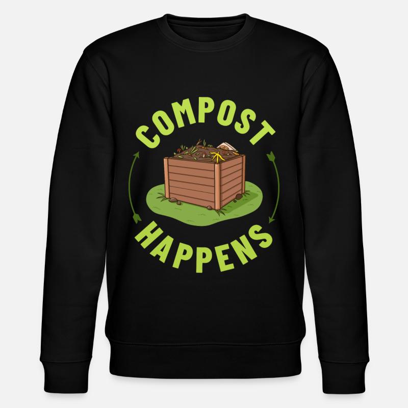 Kompostierung Kompost Wurm Abfall - Stanley/Stella Unisex Bio-Sweatshirt CHANGER  - Schwarz