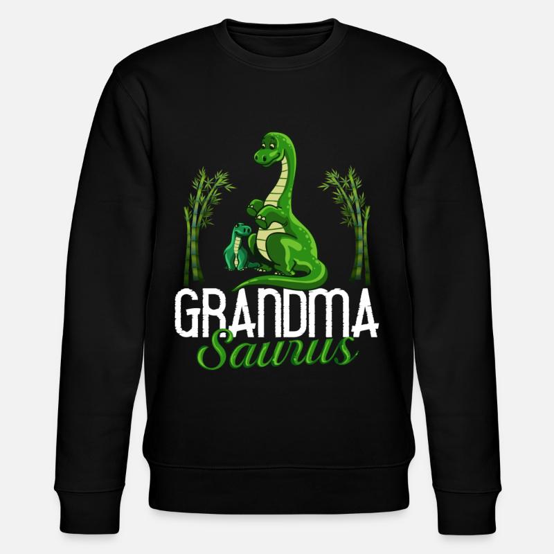 Dinosaurier Oma Saurus Omasaurus Großmutter - Stanley/Stella Unisex Bio-Sweatshirt CHANGER  - Schwarz