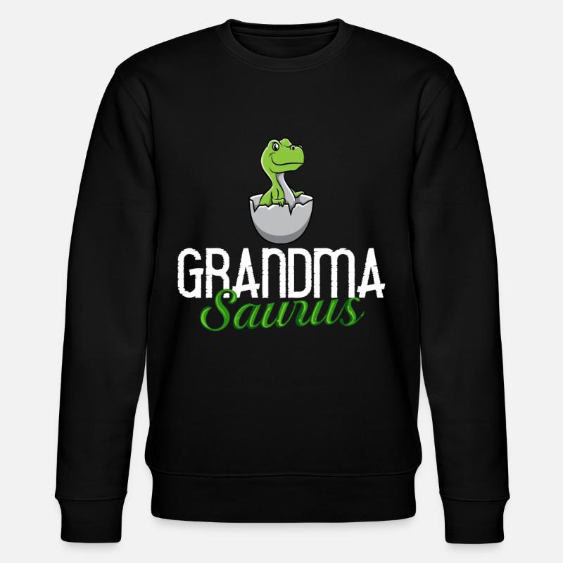 Dinosaurier Oma Saurus Omasaurus Großmutter - Stanley/Stella Unisex Bio-Sweatshirt CHANGER  - Schwarz