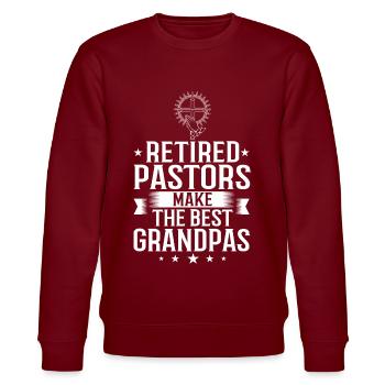 Pfarrer Kirche Minister Geistlicher Christ Jesus - Stanley/Stella Unisex Bio-Sweatshirt CHANGER  - Burgunderrot - Vorne - Nik (191cm) & Marisol (170cm)