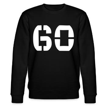 60 - Numéro - Anniversaire - Sweat bio CHANGER Stanley/Stella Unisexe - noir - Devant - Nik (191cm) & Marisol (170cm)