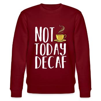 Decaffeinated Coffee Caffeine Caffeine Free - Stanley/Stella CHANGER Unisex Organic Sweatshirt - burgundy - Front - Nik (191cm) & Marisol (170cm)
