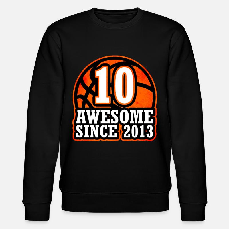 Anniversaire de basket 10 ans - Sweat bio CHANGER Stanley/Stella Unisexe - noir
