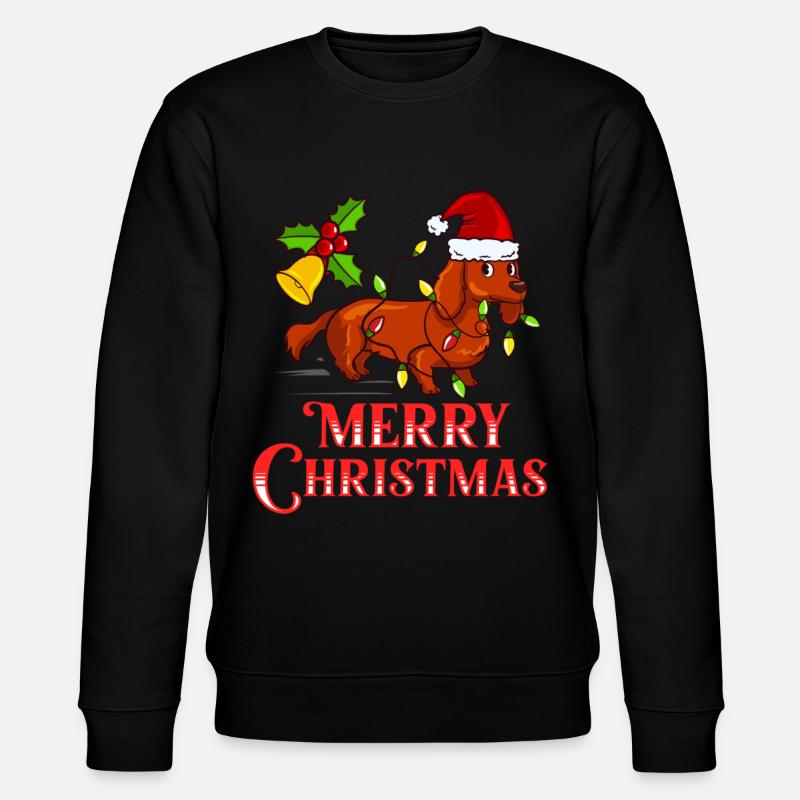 Doxie Teckel Teckel Chien Noël - Sweat bio CHANGER Stanley/Stella Unisexe - noir