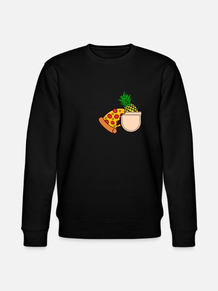 Pizza Pineapple - Stanley/Stella CHANGER Unisex Organic Sweatshirt - black