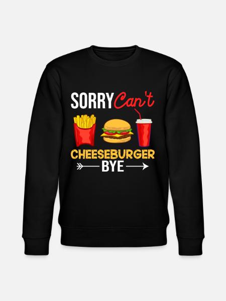 Cheeseburger Cheese Sandwich Hamburger - Stanley/Stella CHANGER Unisex Organic Sweatshirt - black