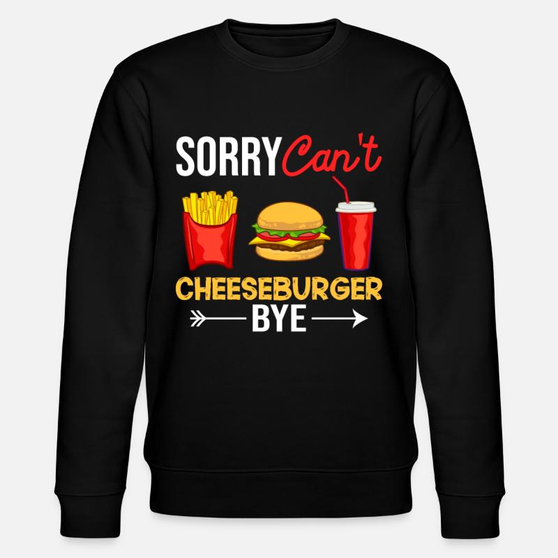 Cheeseburger Cheese Sandwich Hamburger - Sweat bio CHANGER Stanley/Stella Unisexe - noir