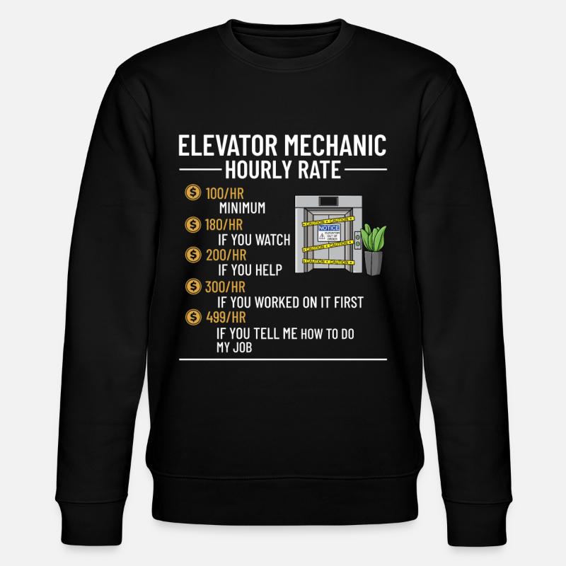 Technicien d’ascenseur Élévateur élévateur - Sweat bio CHANGER Stanley/Stella Unisexe - noir