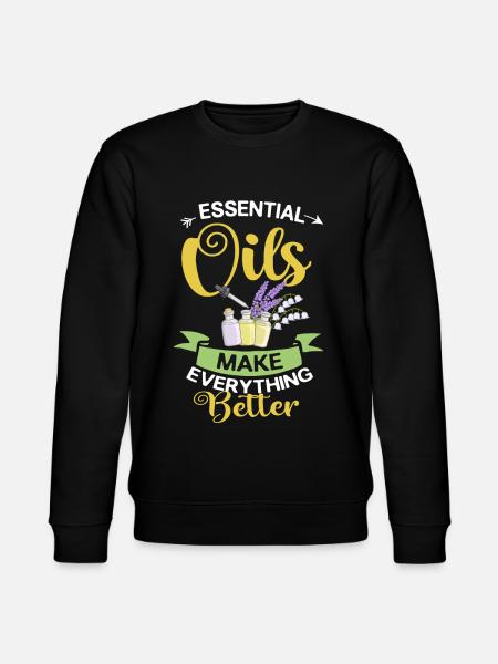 Essential Oil Diffuser Aromatherapy Plants - Stanley/Stella CHANGER Unisex Organic Sweatshirt - black
