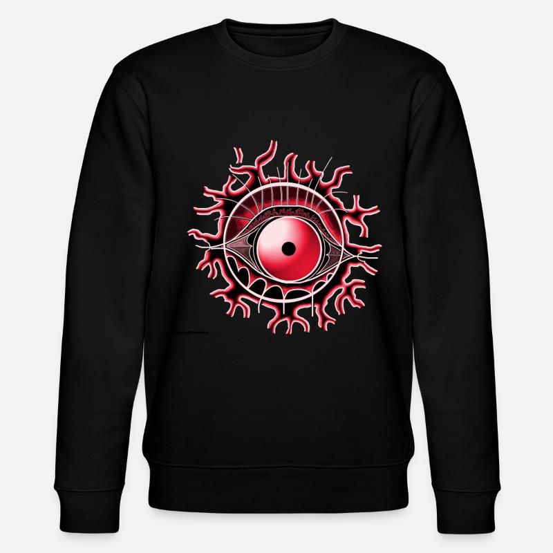 Auge rot - Stanley/Stella Unisex Bio-Sweatshirt CHANGER  - Schwarz