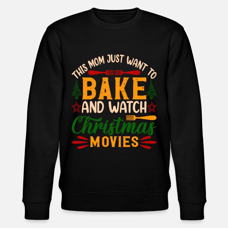 Christmas Baking Mother - Stanley/Stella CHANGER Unisex Organic Sweatshirt - black