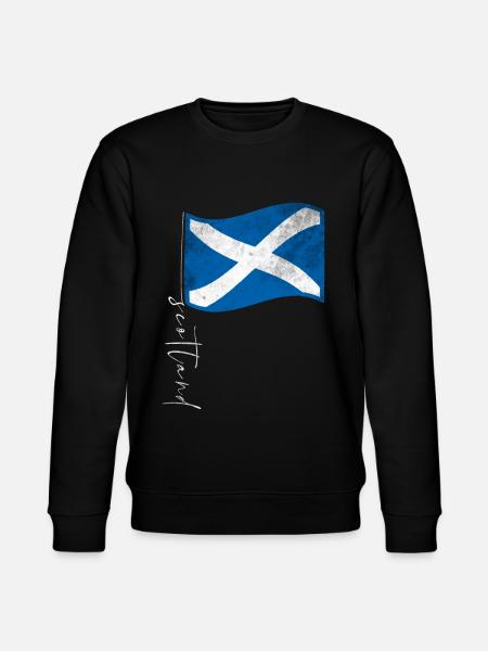 Scotland Flag Scottish - Stanley/Stella CHANGER Unisex Organic Sweatshirt - black