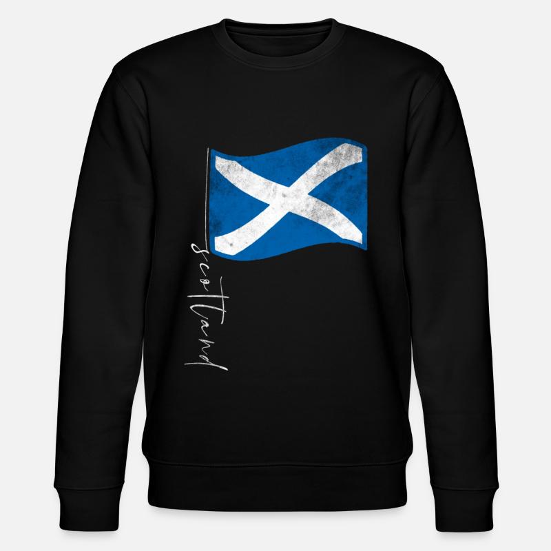 Schottland Flagge Schottisch - Stanley/Stella Unisex Bio-Sweatshirt CHANGER  - Schwarz