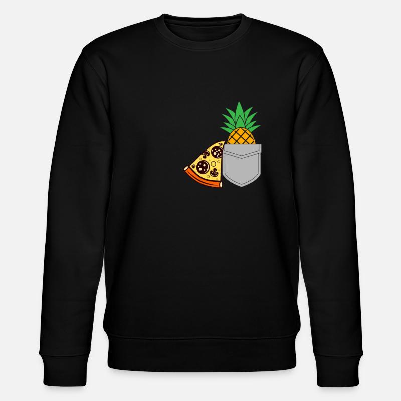 Pizza Pineapple - Stanley/Stella CHANGER Unisex Organic Sweatshirt - black