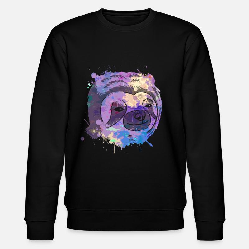 Sloth Faultier - Stanley/Stella Unisex Bio-Sweatshirt CHANGER  - Schwarz
