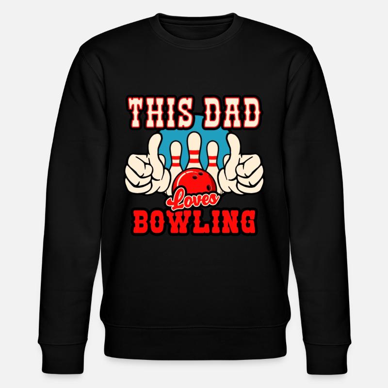 Bowling Vater - Stanley/Stella Unisex Bio-Sweatshirt CHANGER  - Schwarz