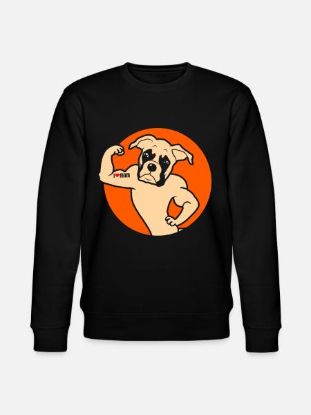 Boxer Dog Love Dog - Stanley/Stella CHANGER Unisex Organic Sweatshirt - black