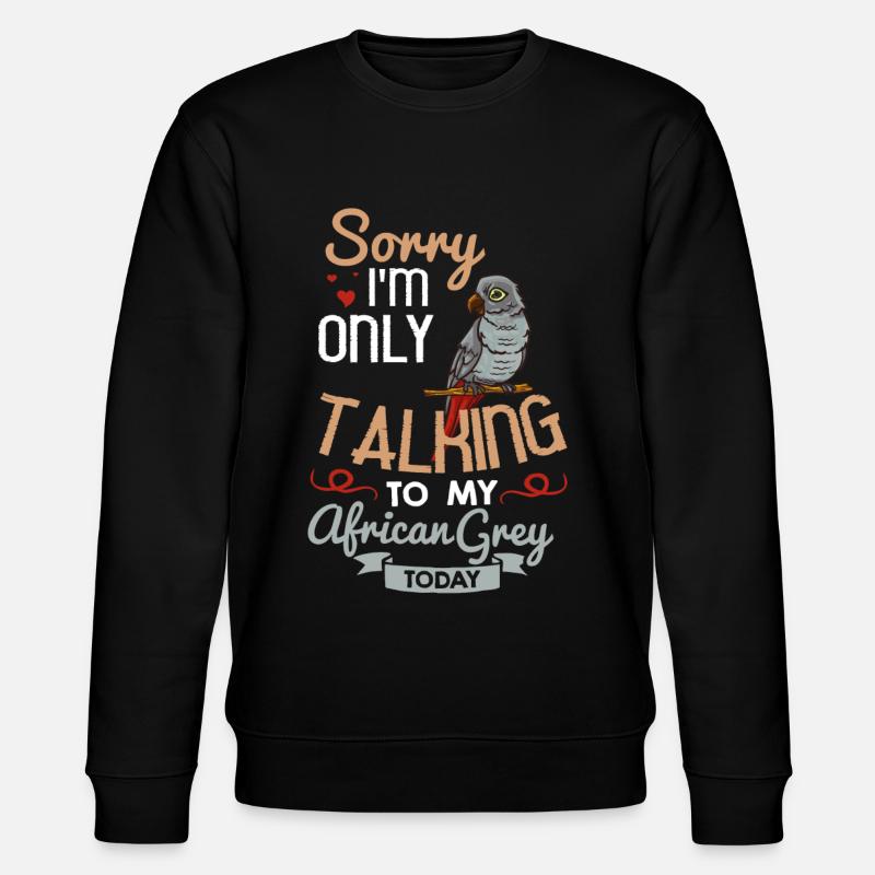 Afrikanischer Graupapagei Papagei Vogel Afrika - Stanley/Stella Unisex Bio-Sweatshirt CHANGER - Schwarz