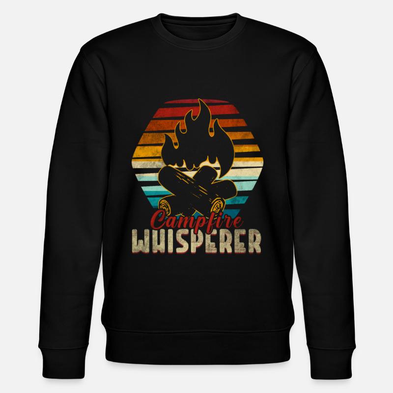 Camping campfire - Stanley/Stella CHANGER Unisex Organic Sweatshirt - black