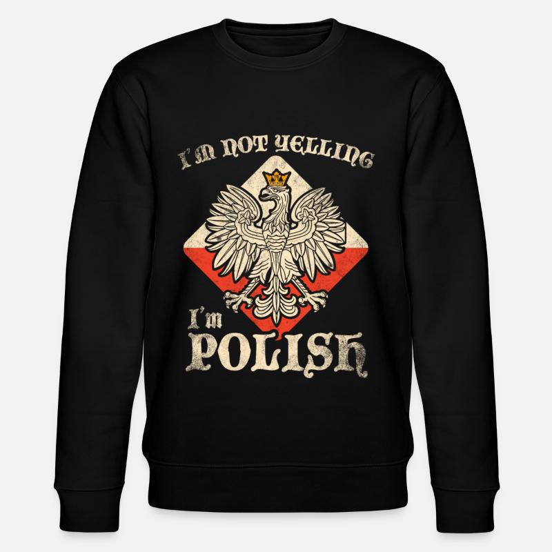 Polen Lustig Polska Polski - Stanley/Stella Unisex Bio-Sweatshirt CHANGER  - Schwarz