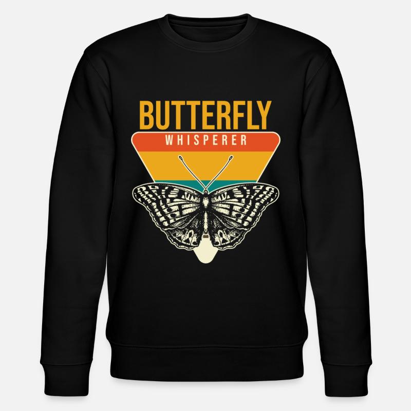 Schmetterlinge Schmetterling Flüsterer - Stanley/Stella Unisex Bio-Sweatshirt CHANGER - Schwarz