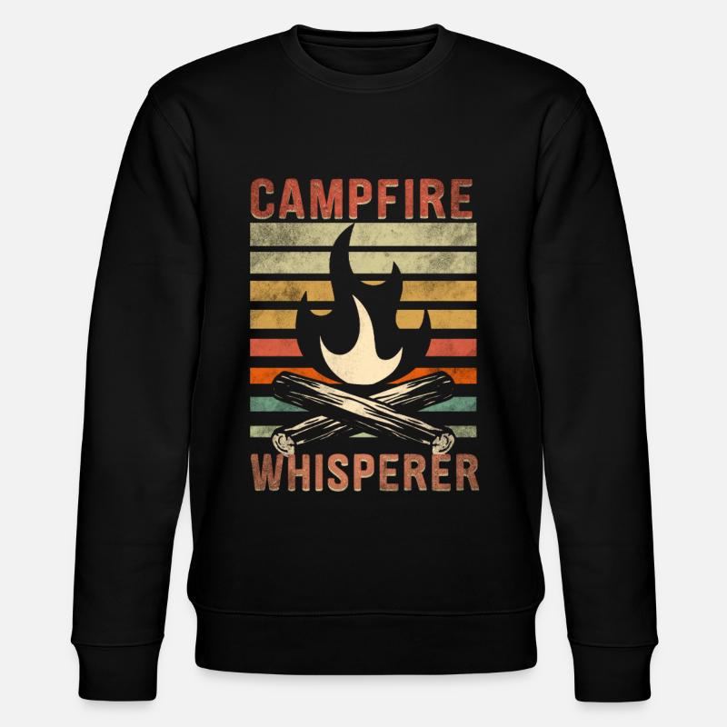 Lagerfeuer Camping - Stanley/Stella Unisex Bio-Sweatshirt CHANGER  - Schwarz