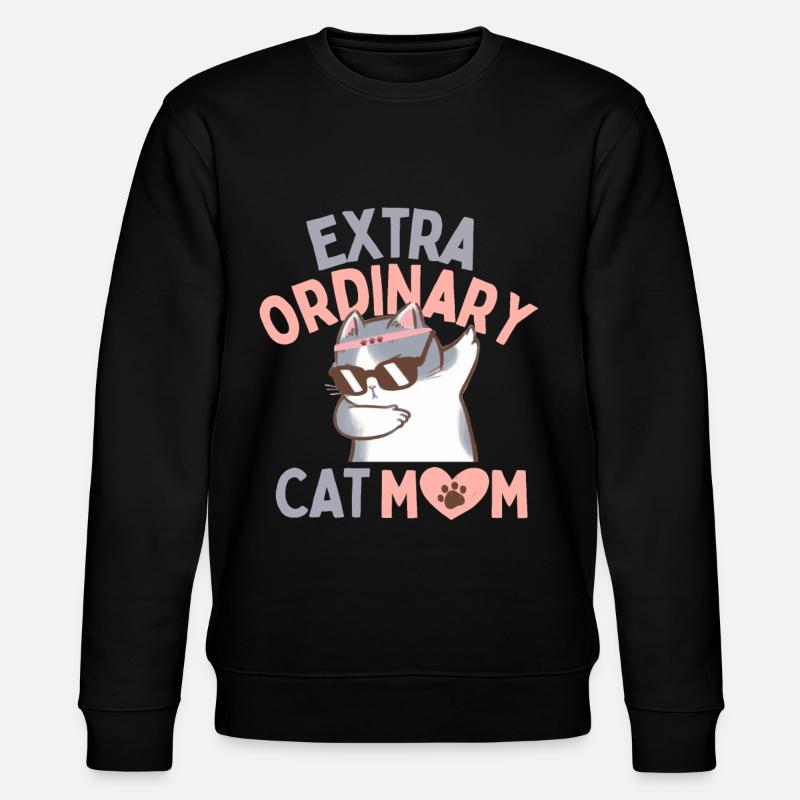 AUSSERGEWÖHNLICHE KATZENMUTTER - Stanley/Stella Unisex Bio-Sweatshirt CHANGER  - Schwarz