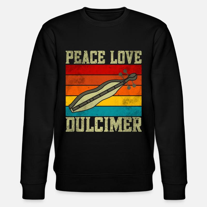 Dulcimer instrument string music - Stanley/Stella CHANGER Unisex Organic Sweatshirt - black