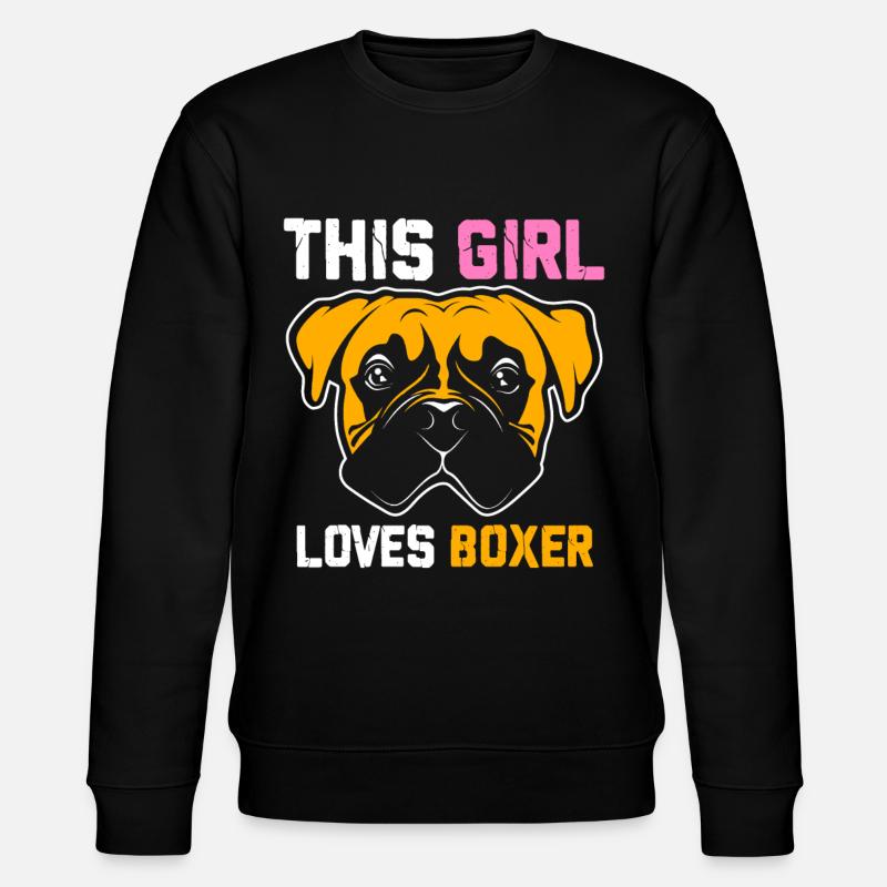 Boxer Hund - Stanley/Stella Unisex Bio-Sweatshirt CHANGER - Schwarz