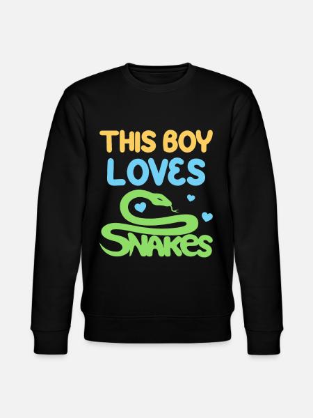 This boy loves snakes - Stanley/Stella CHANGER Unisex Organic Sweatshirt - black