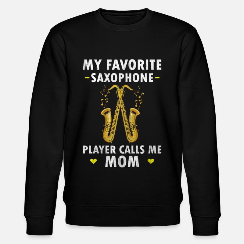 Saxophon Mutter Saxophonspieler - Stanley/Stella Unisex Bio-Sweatshirt CHANGER  - Schwarz