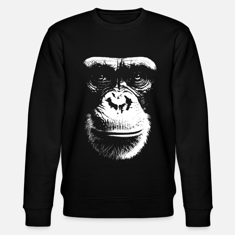Funny Monkey T-Shirt - Sweat bio CHANGER Stanley/Stella Unisexe - noir