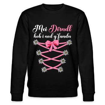Trachten T-Shirt Damen Trachtenshirt Dirndl Shirt - Stanley/Stella Unisex Bio-Sweatshirt CHANGER  - Schwarz - Vorne - Nik (191cm) & Marisol (170cm)