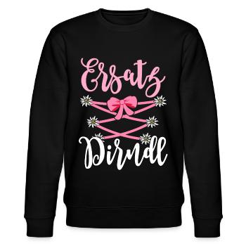 Trachtenshirt Damen Trachten T-Shirt Dirndl Ersatz - Stanley/Stella Unisex Bio-Sweatshirt CHANGER  - Schwarz - Vorne - Nik (191cm) & Marisol (170cm)
