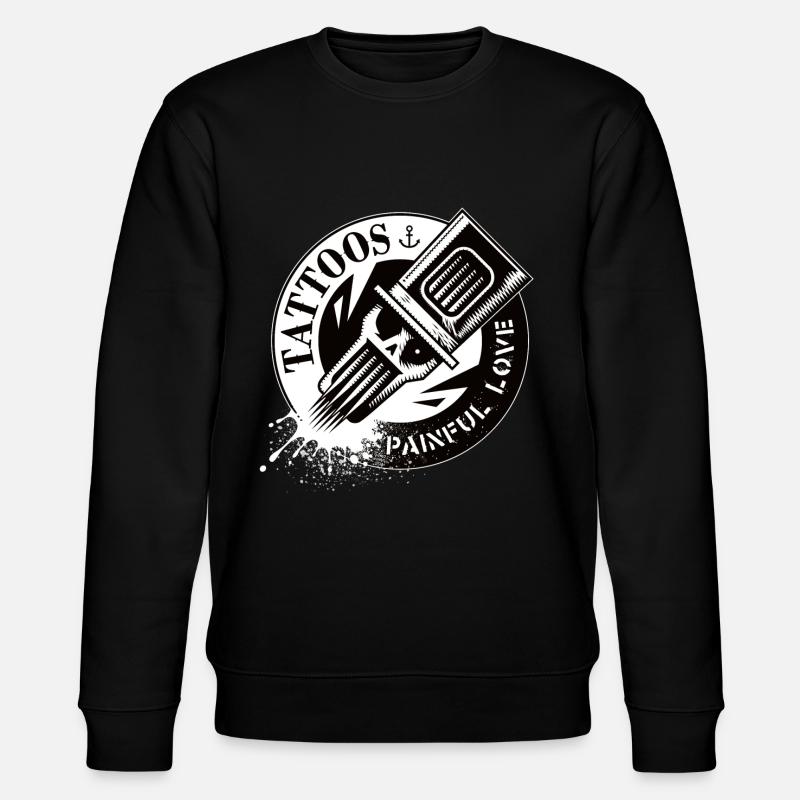 TATTOOS PAINFUL LOVE - Stanley/Stella Unisex Bio-Sweatshirt CHANGER  - Schwarz