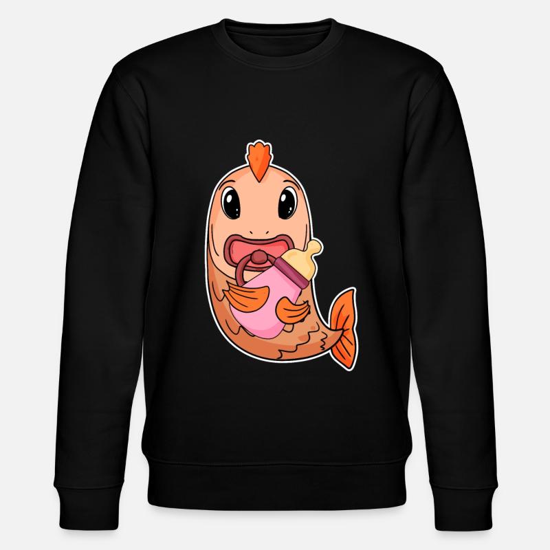 Motif de bébé poisson - Sweat bio CHANGER Stanley/Stella Unisexe - noir