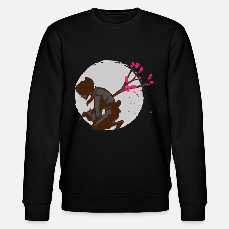 Samurai Robe Seppuku Harakiri Dagger Cherry Blossom - Stanley/Stella CHANGER Unisex Organic Sweatshirt - black
