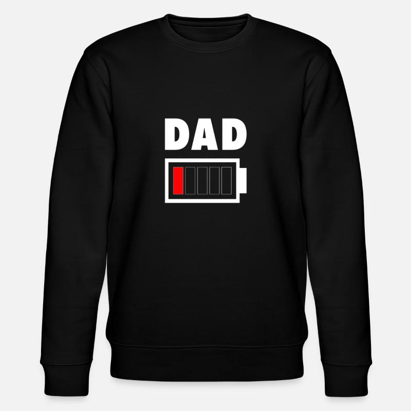 Vaters Akku ist leer - Dad Low Battery Empty - Sweat bio CHANGER Stanley/Stella Unisexe - noir